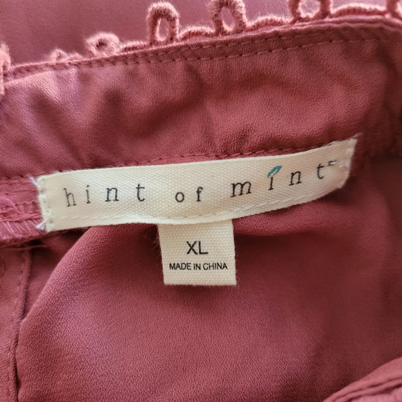 Hint of Mint Boho Tank Top / Lace / Fits Large - Picture 6 of 6